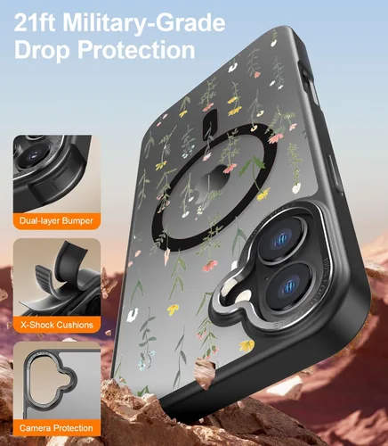 Miniatura 470 de Goodon para iPhone 15 Pro Max con protector de pantalla de privacidad, compatible con Magsafe, funda translúcida mate a prueba de golpes - Linda