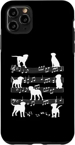 Miniatura 12 de iPhone 11 Músico Perro Jugando en Notas Musicales Amante de la Música Piano Case