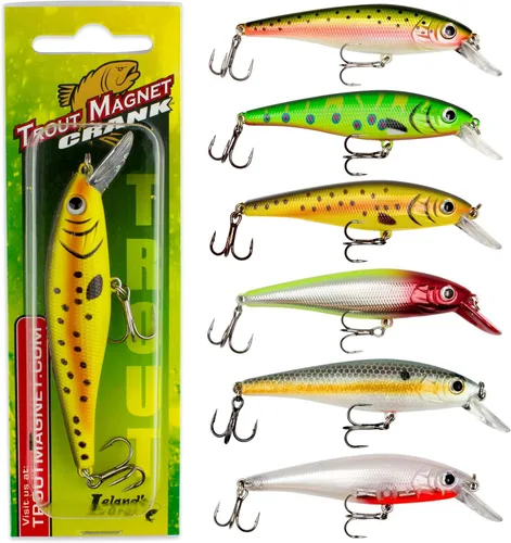 Miniatura 5 de Trout Magnet Trout Crank Top Water Fishing Bait, Runs 2-4 Feet Depth with Small Rattles for High Effectiveness, Great Fishing Lure for Freshwater zg