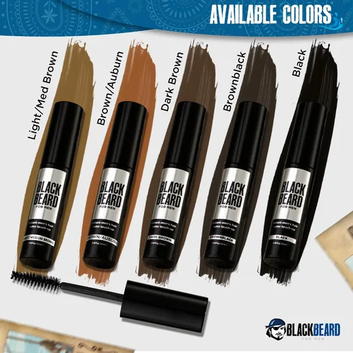 Miniatura 8 de Blackbeard for Men Color instantáneo para barba, bigote, cejas y patillas para todo el día, alternativa temporal e hipoalergénica al tinte para Negro
