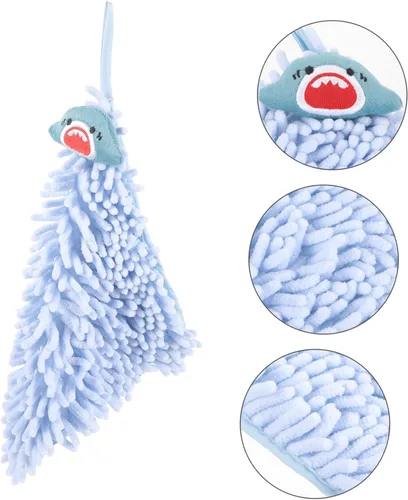 Miniatura 3 de Toalla de mano colgante de felpilla gruesa con absorción de agua de secado rápido, transpirable, suave, para baño y cocina, para ahorrar espacio