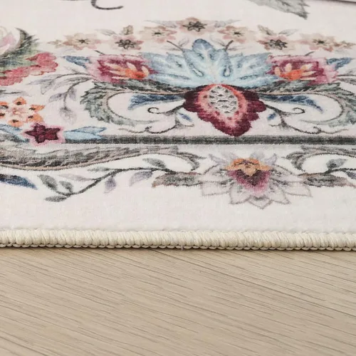 Miniatura 7 de Rugcomf Alfombras Vintage Paisley para Sala de Estar 5' x 7' - Alfombra de Área Lavable a Máquina, Alfombra Floral Antideslizante de Pelo Bajo