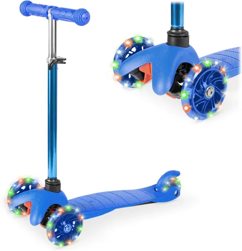 Miniatura 13 de Best Choice Products Patinete Mini para niños con ruedas iluminadas, altura ajustable con barra en T, freno de pie - Negro