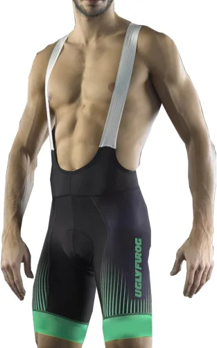 Miniatura 42 de UGLY FROG Designs - Pantalones cortos de ciclismo con pantalones cortos con peto, pantalones cortos de ciclismo Pro/BIP, acolchado 3D Coolmax
