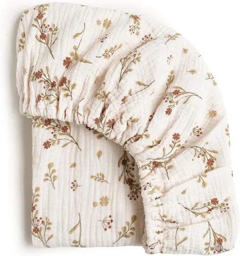 Miniatura 7 de Konssy Sábanas de muselina para cuna de bebé para niña y niño, paquete de 2, sábanas ajustadas transpirables para colchón de cuna de bebé, aptas