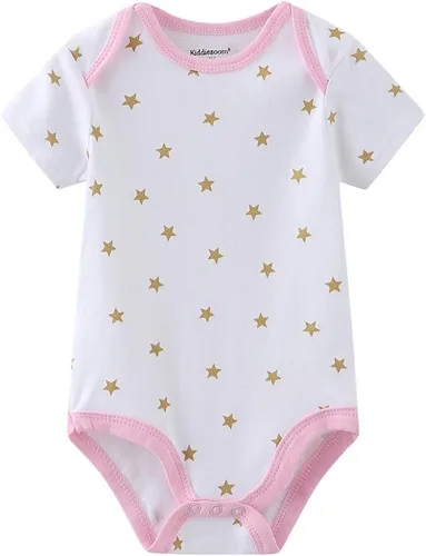 Miniatura 14 de Kiddiezoom Body unisex de manga corta para bebé, paquete de 5