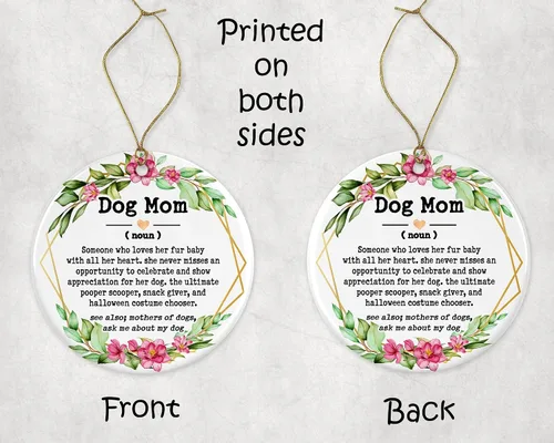 Miniatura 3 de HTDesigns Adorno de definición para mamá de perro, regalos para amantes de los perros, regalos para madres de perros, regalo de Navidad impreso