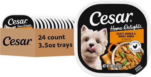 Miniatura 14 de Cesar Home Delights - Comida húmeda para perros adultos, cena en salsa de pollo y verduras cocidas a fuego lento, bandeja de comida para perros