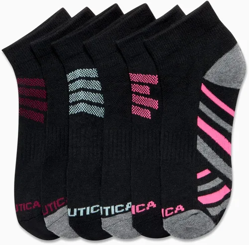 Miniatura 4 de Nautica Calcetines para mujer - Calcetines deportivos de corte de cuarto (6 unidades)