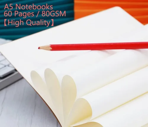 Miniatura 7 de Paquete de 24 cuadernos de papel kraft para viajeros, estudiantes y oficina, cuaderno de escritura con papel grueso, 60 páginas, 30 hojas, 8.3 x 5.5