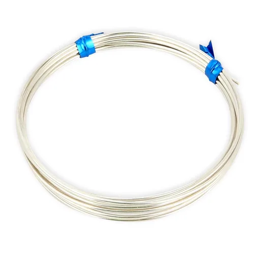 Alambre de joyería de plata de ley 925 de calibre 18/1.0 mm, 5 pies semiduro