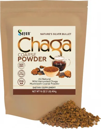 Miniatura 16 de Sayan Hongos Chaga Siberianos Puros en Trozos Crudos con Costra Negra 8 Oz / 223 g – Té Antioxidante Premium Recolectado en la Naturaleza para Apoyo
