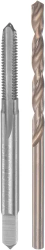 Miniatura 29 de uxcell Juego de grifos y brocas, M12 x 1.25 H2 rectos, fresadora de roscas para máquina de flauta recta, 0.413 in de acero cobalto M35 de alta