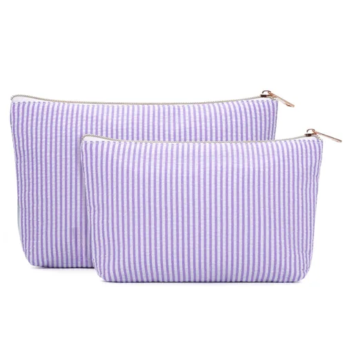 Miniatura 14 de Wandering Nature Bolsa de maquillaje pequeña, paquete de 2 bolsas de cosméticos para bolso, bolsa de maquillaje acolchada acolchada, bonita bolsa