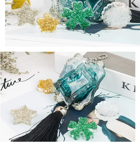 Miniatura 3 de Cristal triturado de 7.05 oz de piedra irregular con lentejuelas gruesas, copos iridiscentes para bricolaje, resina epoxi, arte de uñas, accesorios
