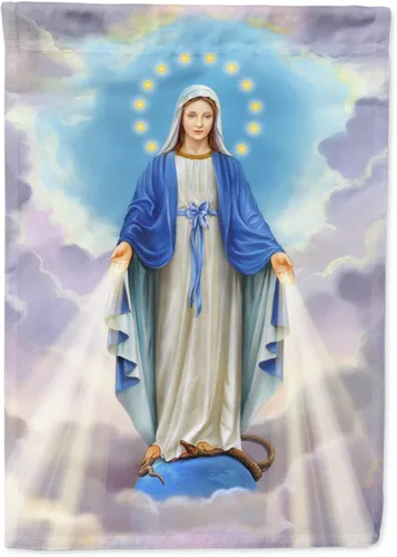 Caroline's Treasures APH8805CHF - Bandera religiosa de la Virgen Madre María para el porche grande, con manga para porche, pancarta decorativa para