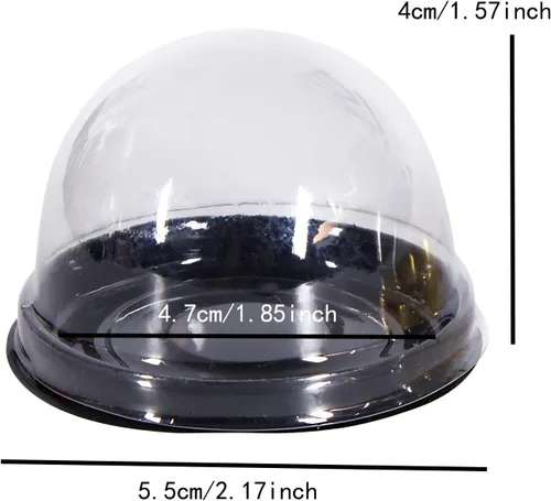 Miniatura 2 de Contenedor de plástico transparente para cupcakes, 50 cajas para cupcakes, cupcakes, magdalenas, cápsulas, cúpula, muffins, contenedor