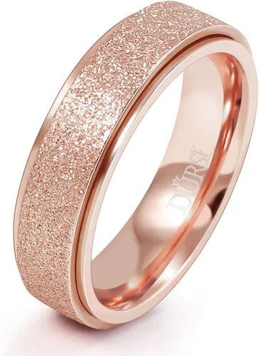 Miniatura 13 de Anillo giratorio para mujer y hombre de acero inoxidable con acabado de lijado para ansiedad, 6 mm / 8 mm