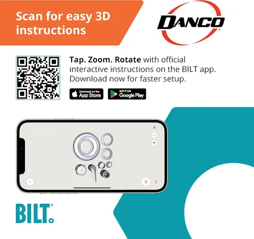 Miniatura 2 de Danco 10003 Kit de ajuste de la bañera de función simple, se ajusta a la válvula de ducha delta 1300/1400 MULTICHOICE 13/14 600, cromo