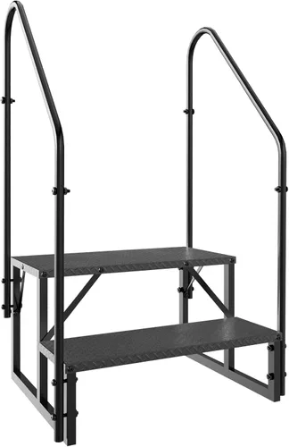 Miniatura 8 de Escalera de escalón, taburete con asa, escalera de piscina resistente sobre el suelo, 660 libras, escalones de cámper al aire libre, escaleras