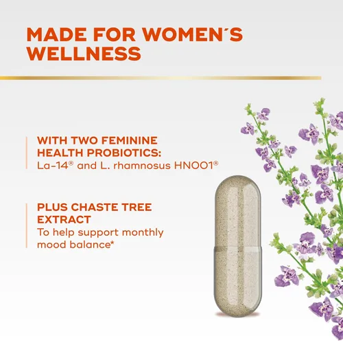 Miniatura 4 de Align Probióticos, de doble acción para mujer, probióticos para mujeres, multicepa con árbol casto, apoya la salud femenina*, alivia la hinchazón