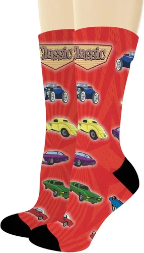 ThisWear Regalos de autos clásicos calcetines para mujeres y hombres, calcetines novedosos para entusiastas de los automóviles