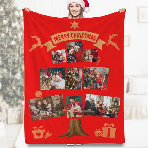 Miniatura 17 de Manta personalizada con imagen/foto – Manta de franela personalizada para mujeres y hombres – Manta personalizada para regalos de Navidad, San Solo