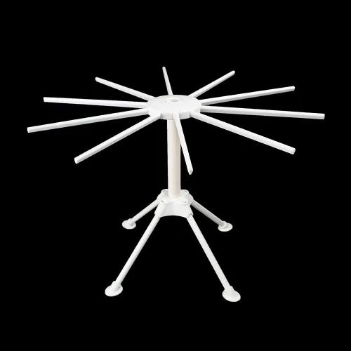 Miniatura 2 de Secador de pasta plegable Ourokhome, secador de espaguetis caseros de plástico con 10 brazos, colgador de fideos plegable para la cocina, estable