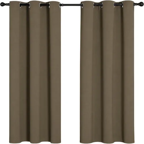 Miniatura 23 de Cortinas opacas para oscurecer la habitación, con aislamiento térmico, cortinas opacas con ojales para puertas y ventanas de poliéster