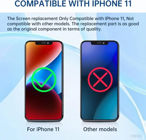 Miniatura 3 de Para iPhone 11 Reemplazo de pantalla con altavoz de oído y sensor de proximidad 6.1 "Pantalla LCD táctil 3D digitalizador Asamblea completa