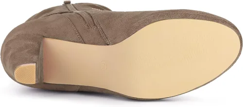 Miniatura 5 de Allegra K Botas de tacón alto con cremallera al tobillo para mujer