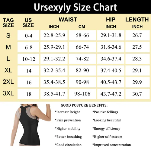 Miniatura 7 de URSEXYLY Correctores de postura para mujer, chaleco de entrenamiento de cintura, control de abdomen, moldeadores corporales para cuello, hombros