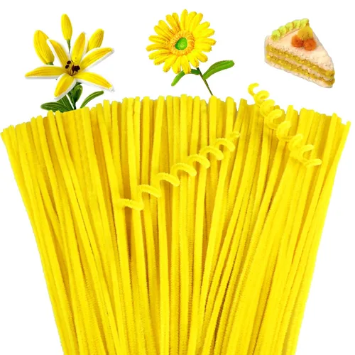 Miniatura 19 de Giwrmu 100 piezas de tallos de felpilla para limpiar tubos, color verde militar, suministros de manualidades para el día de la madre, creativos