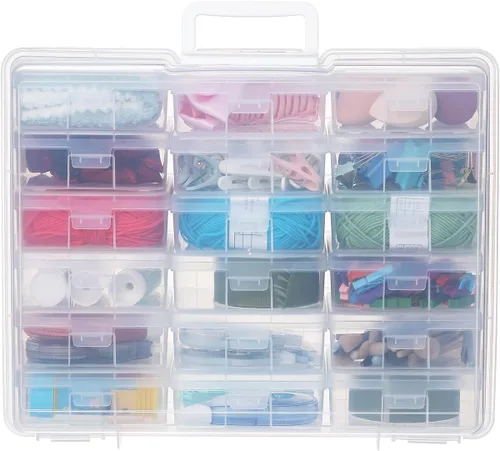 Miniatura 13 de Caja de almacenamiento de plástico para artes y manualidades, cajas de almacenamiento y organizadores con organizadores de caja de almacenamiento