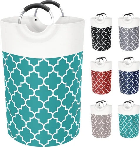 Miniatura 18 de Fabspace - Cesta de lavandería grande con bolsa de lavandería plegable, cesta de ropa con asas altas impermeables para viajes, baño, elementos Gris