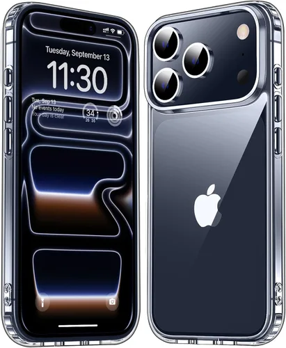 Miniatura 11 de MOZOTER Funda transparente para iPhone 15 Pro, antiamarilleo, protección contra caídas de grado militar, a prueba de golpes, funda delgada