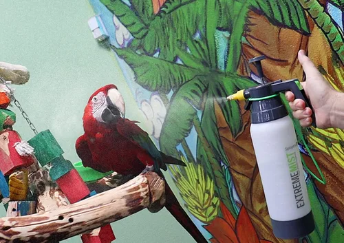 Miniatura 5 de ExtremeMIST Pulverizador para pájaros de alto rendimiento Mister de bomba aviar ultrafino Mister de baño de pájaros de mano para mascotas