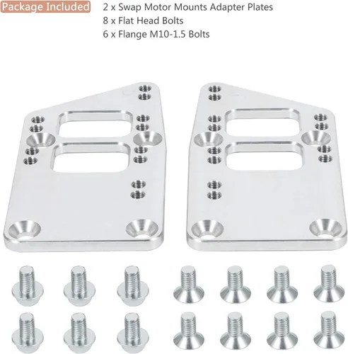 Miniatura 4 de para LS Swap Placas Adaptadoras de Montaje de Motor - Soporte Universal de Intercambio de Bloque Pequeño LS Conversion Ajustable Compatible con LS1