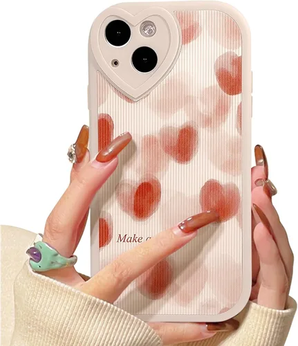Miniatura 8 de Lovmooful Funda compatible con iPhone 13, diseño floral con lente de amor, protector de parachoques para niñas y mujeres, TPU suave a prueba