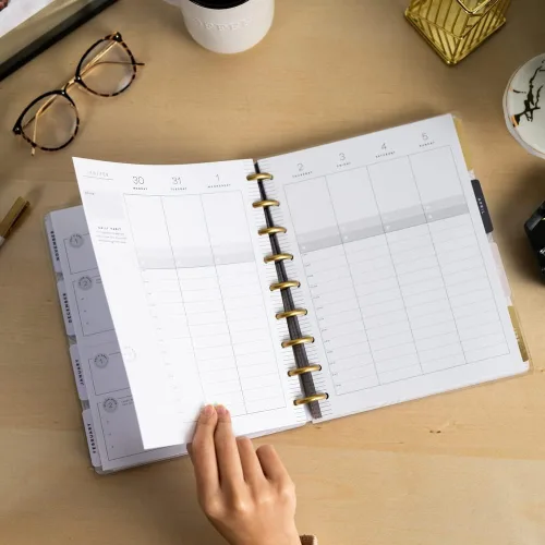 Miniatura 5 de Happy Planner - Planificador clásico de 18 meses mensual/semanal, por hora, 7 x 9-1/4 pulgadas, logra la grandeza, julio de 2022 a diciembre