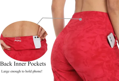 Miniatura 59 de Oalka - Pantalones deportivos para mujer, con cintura alta y bolsillos, para hacer deporte, yoga y entrenar