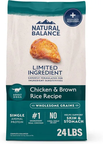 Miniatura 11 de Natural Balance Alimento seco para perros adultos de ingredientes limitados con granos saludables, receta de cordero y arroz integral, 12 libras