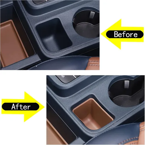 Miniatura 5 de Aunginsy Soporte para tazas de automóvil, almohadilla de ranura de almacenamiento trasera compatible con Ford Maverick 2022-2024, soporte para tazas