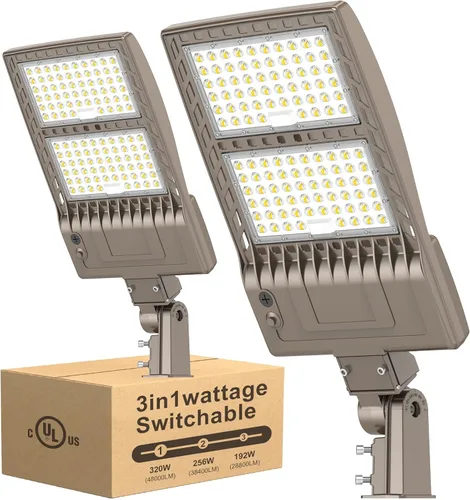 Miniatura 11 de Luces LED de estacionamiento de 480 V 150 W 21000 LM LED Shoebox Pole Lights Fixture 400W HID/HPS Reemplazo 5000K IP65 AC 277-480V UL Listado