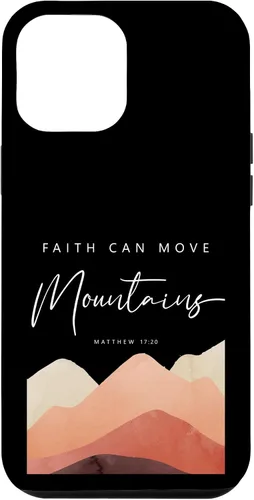 Miniatura 26 de iPhone 12/12 Pro Faith Can Move Mountains - Funda cristiana inspiradora Mateo 17 20