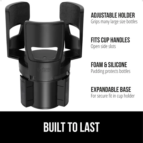 Miniatura 2 de GORILLA GRIP En Espera de Patente Expansor de Portavasos para Coche, Mantiene Tazas Grandes de Bebidas Seguras, Expande para Ajustarse a Yeti, Negro