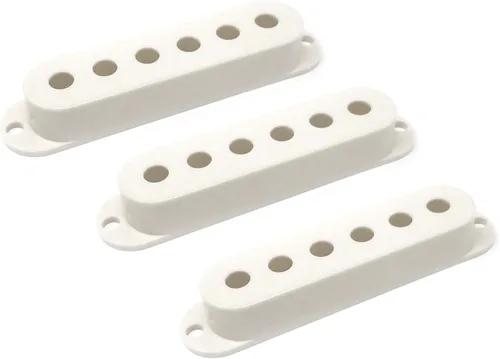 Miniatura 10 de Cubiertas para pastillas de bobina simple de plástico crema para guitarra eléctrica Fender Stratocaster Strat (juego de 3) PCST-CRM