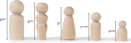 Miniatura 5 de Cuerpos de muñeca sin terminar, de madera de abedul y madera de arce, set de artista para pintar y personalizar figuras, ideal para manualidades
