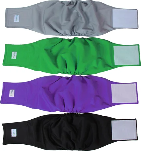 Miniatura 13 de Pañales envolventes reusables para perros machos, banda para barriga para cachorros lavable, Teamoy