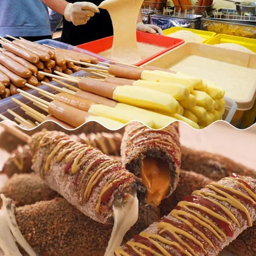 Miniatura 2 de 12L Gran Capacidad Comercial Automático Queso Hot Dog Sticks Freidora Eléctrica Profunda Perro de Maíz Caliente Máquina